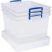 Really Useful Clear Plastic (Nestable) Storage Box 33.5 Litre - PACK (3) NWT1794P