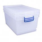 Really Useful Clear Plastic (Nestable) Storage Box 62 Litre NWT1795