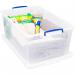 Really Useful Clear Plastic (Nestable) Storage Box 62 Litre NWT1795