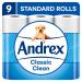 Andrex Classic White Toilet Roll NEW 3D Wave Texture, 9 Pack. NWT183