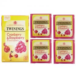 Twinings Cranberry & Raspberry Individually Wrapped Tea 20s NWT185