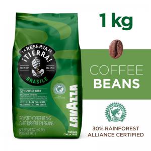 Lavazza Tierra Brasile Premium Blend Coffee Beans 1kg Green NWT1941P