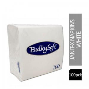 Bulky Soft Napkins White 100 2Ply 40cm x 40cm NWT196