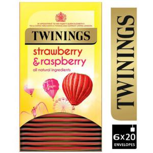 Twinings Strawberry & Raspberry Tea 20s NWT1982P