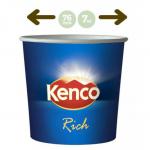 Kenco In-Cup Rich Roast White 7oz x 25s , 76mm NWT2003