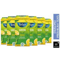 Tetley Green Tea With Lemon Enveloped Tea Bags 25s - PACK (6) NWT204P