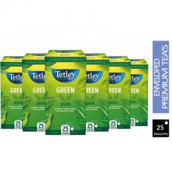 Tetley Pure Green Individually Wrapped Tea Bags 25s NWT207