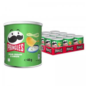 Pringles Sour Cream & Onion Crisps 40g x 12 per case NWT2087