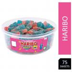 Haribo Fizzy Bubblegum Bottles Tub 75s - PACK (6) NWT2121P