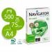 Navigator A4 75gsm White Eco-Logical Paper (500 Sheet) - PACK (5) NWT2165P