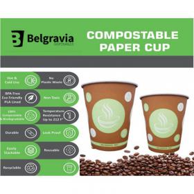 10oz Belgravia Biodegradable & Compostable Single Walled Paper Cups 50s - PACK (20) NWT2212P