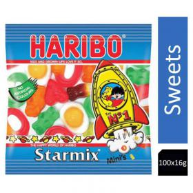 Haribo Starmix Minis 16g Bags (Pack of 100) 72443 NWT2217