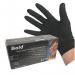 Bold Finger-Textured Black Powder Free LARGE Nitrile Gloves 100s - PACK (10) NWT2229-LP