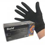 Bold Finger-Textured Black Powder Free EXTRA LARGE Nitrile Gloves 100s - PACK (10) NWT2229-XLP