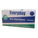 Delight Blue Lightly Powdered MEDIUM Vinyl Gloves 100s - PACK (10) NWT2233-MP