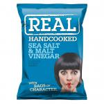 Real Crisps Sea Salt & Malt Vinegar 24x35g NWT2257