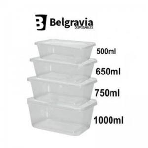 Belgravia Microwave Food Containers & Lids 500ml 50 Units NWT2276
