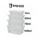 Belgravia Microwave Food Containers & Lids 500ml 50 Units NWT2276