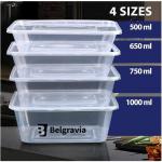 Belgravia 1000ml Microwave Container & Lids 50s NWT2279