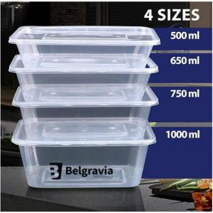 Belgravia Microwave Food Containers & Lids 1000ml 50 Units NWT2279