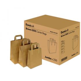 DuraKraft Medium Brown Paper Bag Pack 250s NWT2297