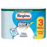 Regina Blitz XXL Kitchen Towel New 210 Sheet 3ply, Three Pack - PACK (4) NWT2323P