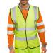 BSeen High Visibility Large Vest Yellow NWT2391-L