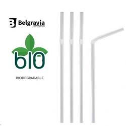 Cheap Stationery Supply of Belgravia Clear Bio Plastic Bendy Straws Pack 250s Office Statationery
