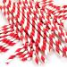 Belgravia Red & White Paper Stripey Straws Pack 500s NWT2427