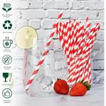 Belgravia Red & White Paper Stripey Straws Pack 500s NWT2427