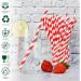 Belgravia Red & White Paper Stripey Straws Pack 500s NWT2427