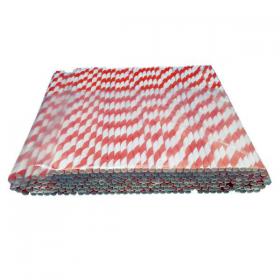 Belgravia Red & White Paper Stripey Straws Pack 500s NWT2427