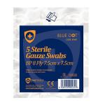 Click Medical Sterile Gauze Swabs 7.5x7.5cm Pack 5s NWT2531