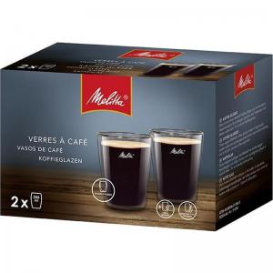 Melitta EspressoAmericano Glass Set 0.2 Litre Pack 2s NWT2599