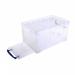 Really Useful Clear Plastic Front Opening Storage Box 8 Litre NWT2611