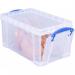 Really Useful Clear Plastic Front Opening Storage Box 8 Litre NWT2611