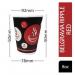 Belgravia 8oz Red & Black Single Walled Paper Cups 50s NWT268