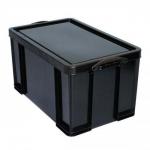 Really Useful Black Plastic Storage Box 84 Litre NWT2683