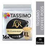 Tassimo LOR XL Classique Coffee Pods (Pack of 1, Total 16 pods, 16 servings) - PACK (5) NWT2751P