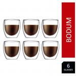 Bodum Pavina 6 Piece Glass Set 0.25L NWT2819