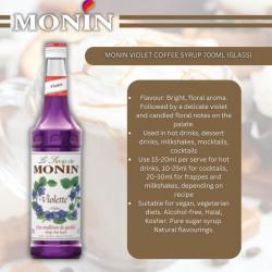 Monin Violet Coffee Syrup 700ml (Glass Bottle) NWT2823