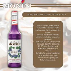 Monin Violet Coffee Syrup 700ml (Glass Bottle) NWT2823