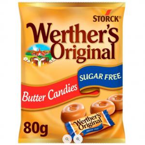 Werthers SUGAR FREE Butter Candies 80g Wrapped NWT2839P