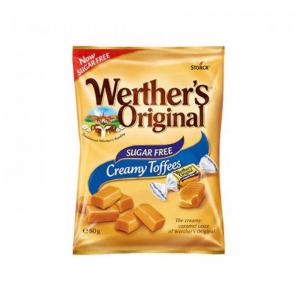Werthers SUGAR FREE Creamy Toffee Wrapped 80g NWT2840P