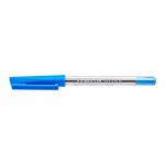 In this photo, a pack of blue Staedtler Stick 430 ballpoint pens is displayed. The pens are neatly arranged in a row, with their caps securely attached. Each pen has a slender and sleek design, with a clear barrel that allows for easy monitoring of ink levels. The smooth ballpoint tip is visible, promising a precise and clean writing experience. The pens are positioned on top of crisp, white packaging, creating a clean and professional look. The blue color of the pens adds a pop of color to the overall image.
