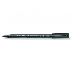 Staedtler Lumocolor Permanent Pen Medium 0.8mm Line Black Pack 10 NWT2913