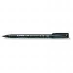 Staedtler Lumocolor Permanent Pen Medium 0.8mm Line Black Pack 10 NWT2913