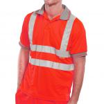 BSeen High Visibility Small Red Polo Shirt NWT2929-S