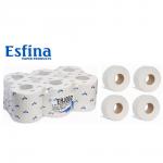 Esfina 2 Ply White Mini Jumbo Toilet Rolls 12x150m 