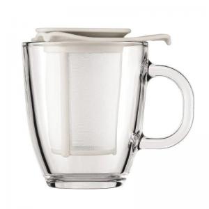 Bodum Yo-Yo White Mug & Tea Strainer 0.35 Litre NWT2992